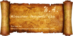Wieszner Annamária névjegykártya